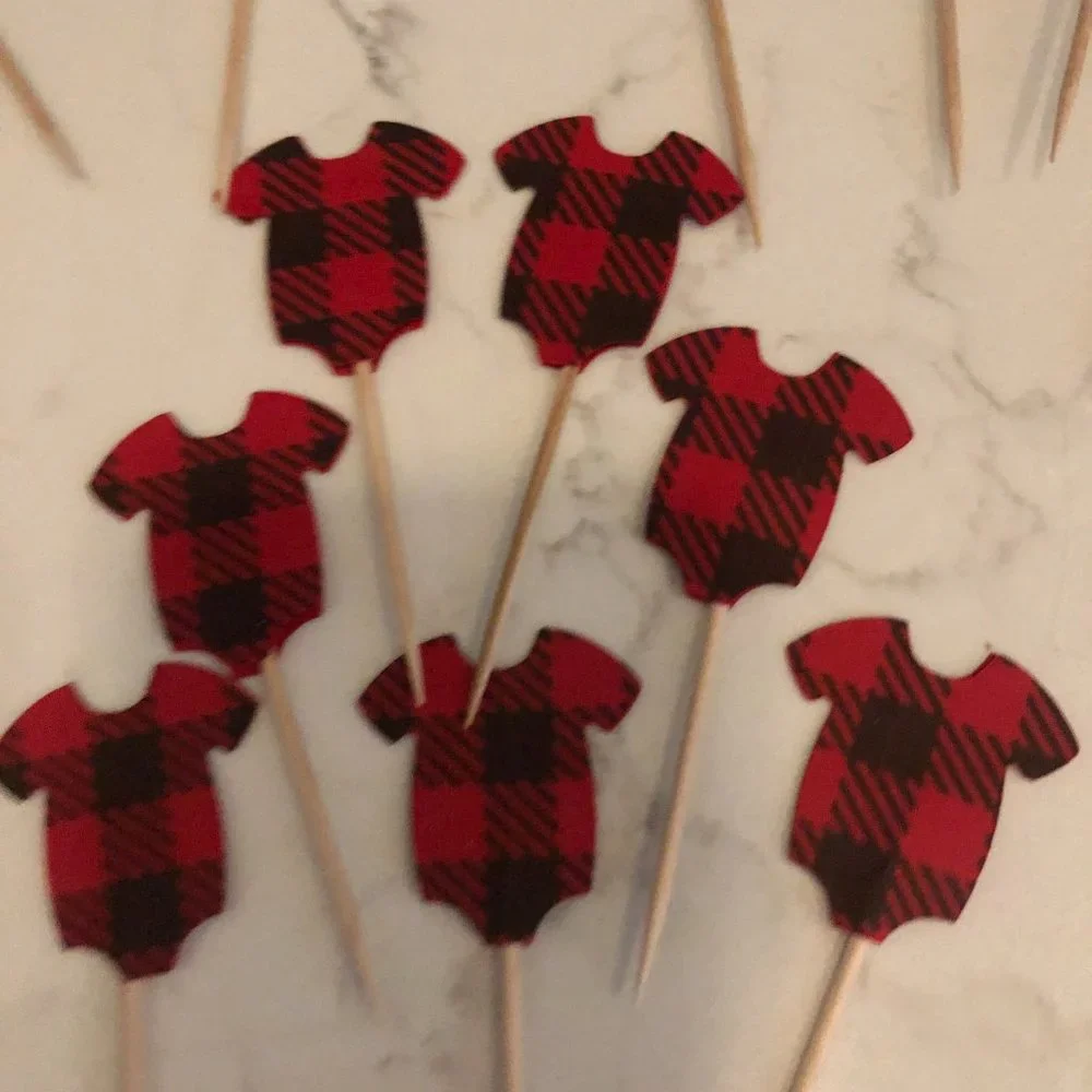 4 for $10! 😎 Lumberjack Cupcake Toppers